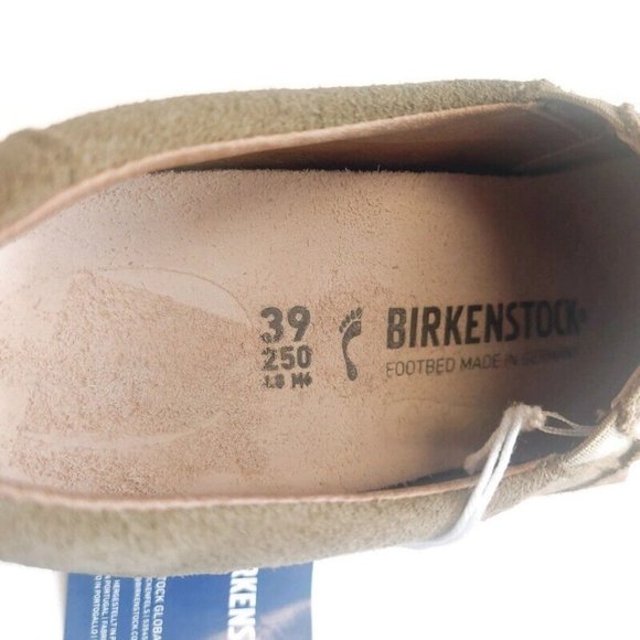 Birkenstock Oswego Suede Leather Loafers Womens Size 8 Mens 6 EU 39 Faded Khaki - Picture 3 of 9